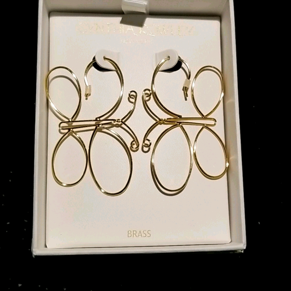 Beautiful Butterflies Golden Earrings